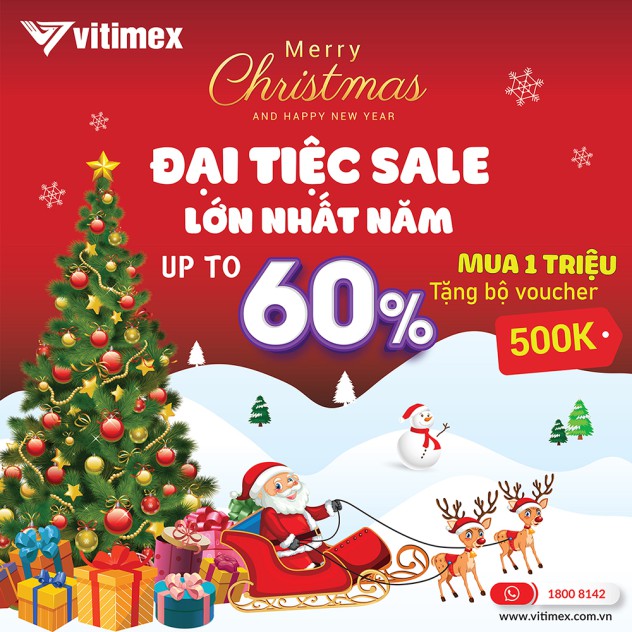 Đại tiệc sale lớn nhất năm - chúc mừng giáng sinh & năm mới (từ ngày 16/12/2022)