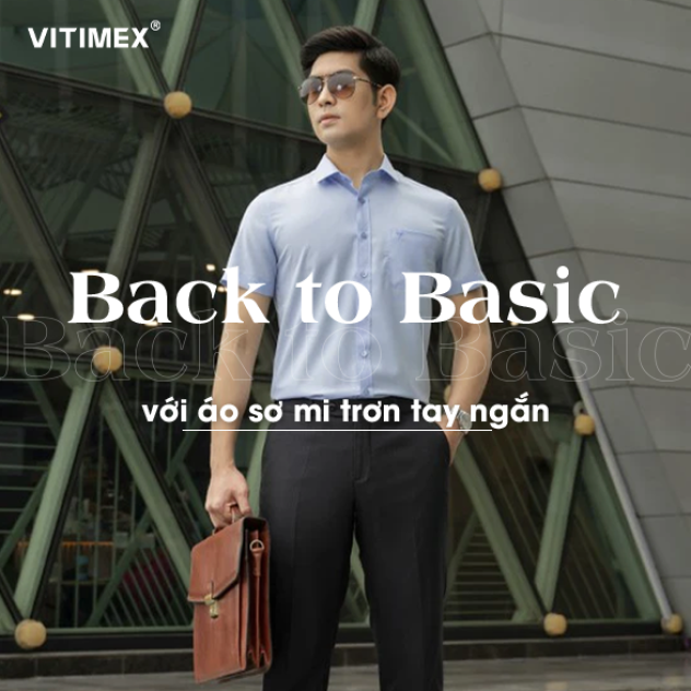 Back to Basic với áo sơ mi trơn tay ngắn